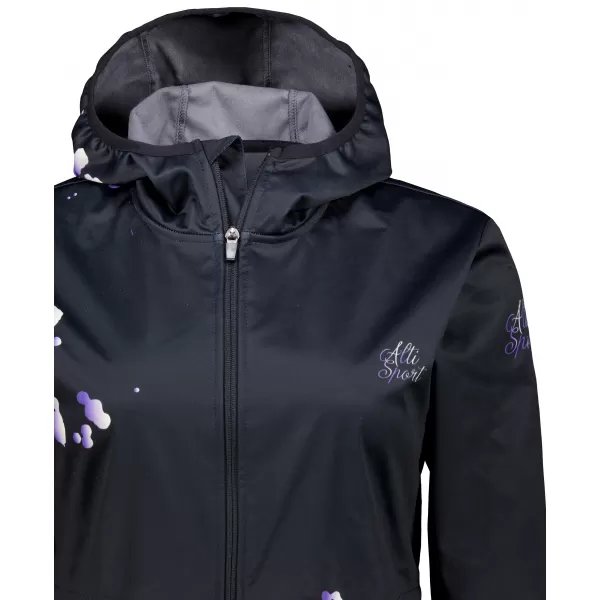  Női prémium softshell kabát ALTISPORT VOJ/ALW077JACK01 FEKETE/LILA 