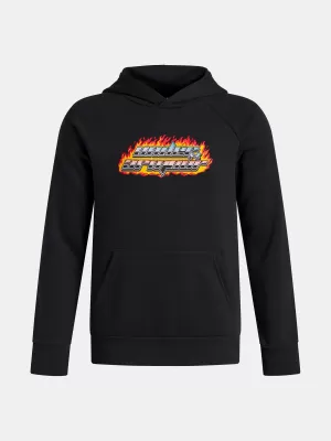 Fiú pulóver UNDER ARMOUR UA RIVAL FLC FLAMIN WDMRK HD 6003781-001 FEKETE