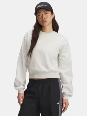 Női pulóver UNDER ARMOUR UA ICON VIDA FLC CREW FEHÉR