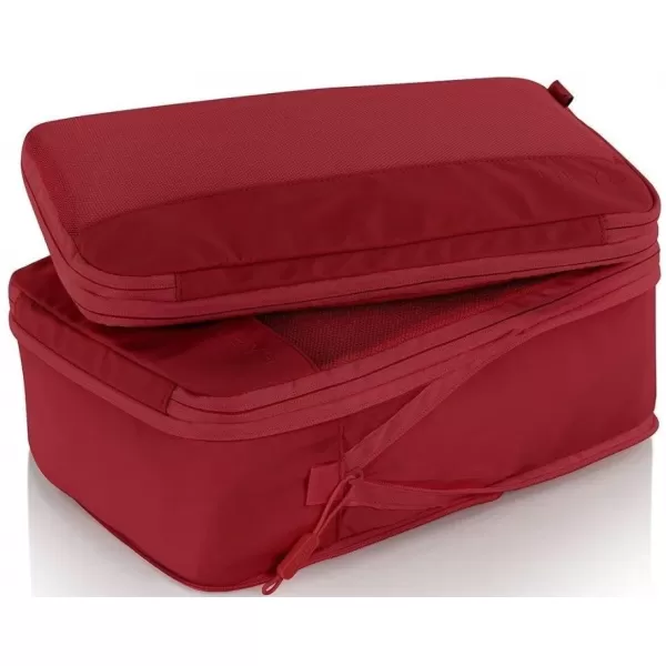  Bőrönd HEYS Ecotex Compression Packing Cube 4 Pc Set VÖRÖS JUHAR 