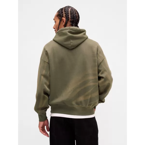  Férfi pulóver GAP CORP LOGO HOODIE PULLOVER 851641-00 FEKETE MOHA 