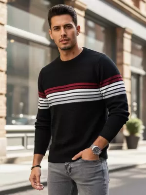 Férfi pulóver DSTREET WX2322 FEKETE