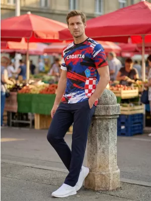 Prémium férfi póló ALTISPORT VOJ/ALM036HR/TR01 CSÍKOK