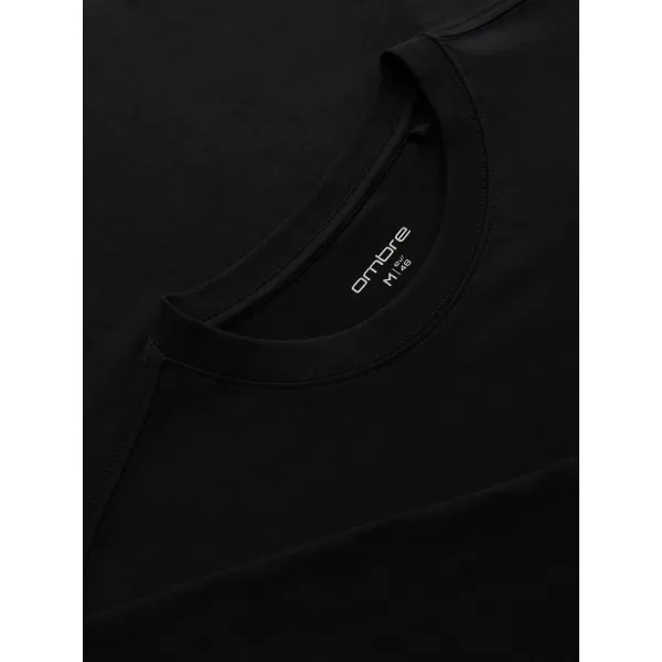  Férfi póló OMBRE OM-LSPT-0136 FEKETE 