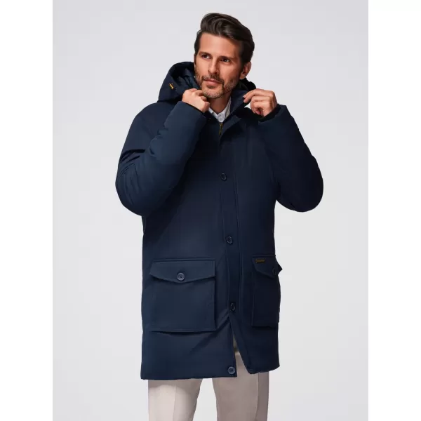  Férfi parka OMBRE OM-JAPJ-0287 SÖTÉTKÉK 