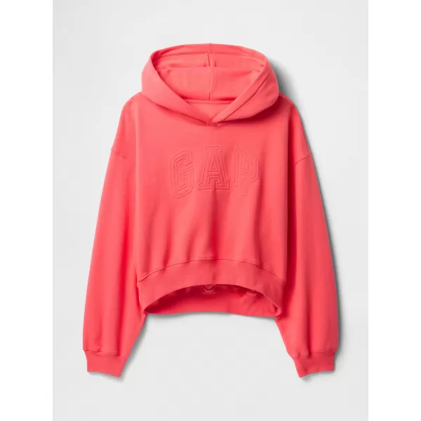  Női pulóver GAP LOGO PULLOVER HOODIE 746918-03 FRISS KORALL 