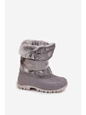Gyermek téli cipő LEE COOPER LCJ-25-10-3788 SZÜRKE