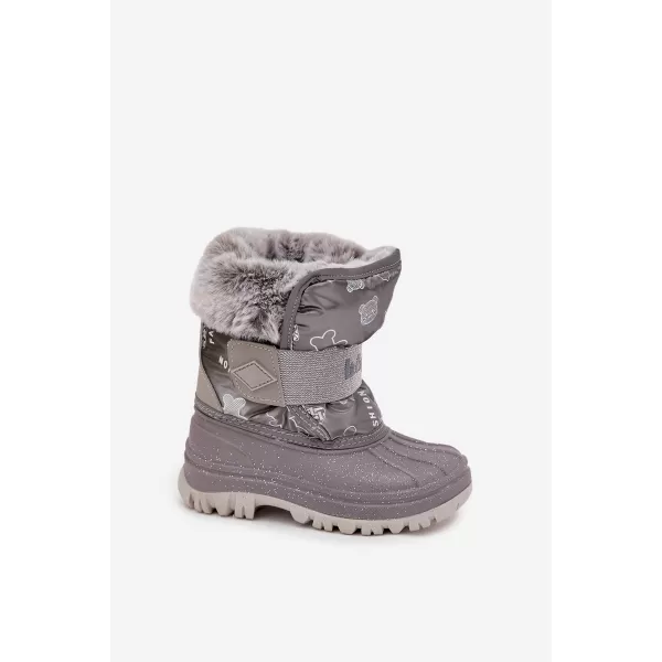  Gyermek téli cipő LEE COOPER LCJ-25-10-3788 SZÜRKE 