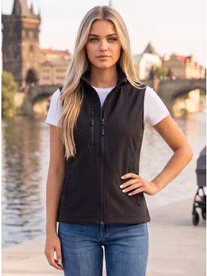 Női softshell mellény ALTISPORT NoPrint NP/ALW965 ÉBENFA SZÜRKE