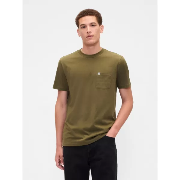  Férfi póló GAP LOGO TEE 857901-17 ÉRETT OLAJBOGYÓ 