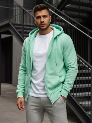 Férfi pulóver DSTREET BX5231 VILÁGOSZÖLD