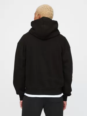 Férfi pulóver GAP LOGO HOODIE PULLOVER 646080-03 IGAZ FEKETE