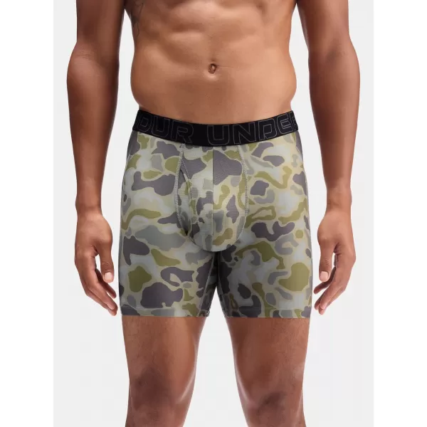  Férfi boxerek UNDER ARMOUR UA PERFORMANCE TECH - PRINT 6IN - 1PK 1383875-069 TITÁN 