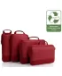 Bőrönd HEYS Ecotex Compression Packing Cube 4 Pc Set VÖRÖS JUHAR