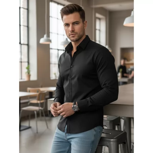 Férfi ing DSTREET DX2538 FEKETE 