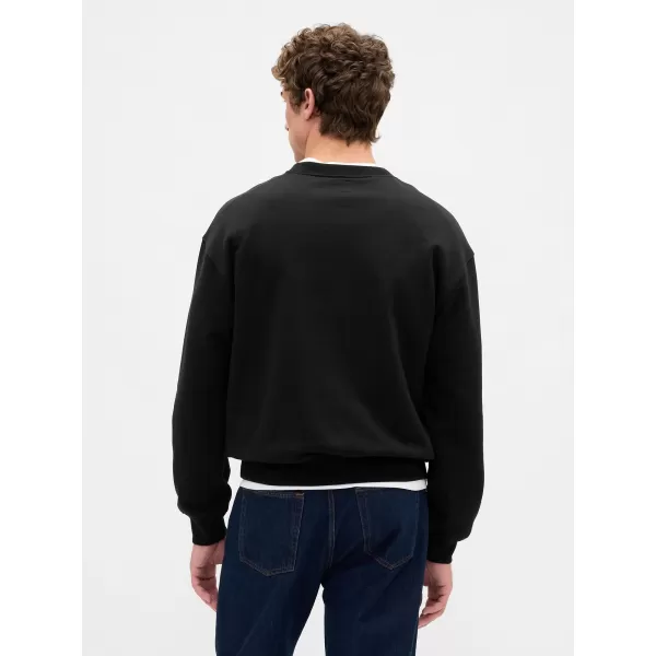  Férfi pulóver GAP LOGO SWEATSHIRT 821273-08 IGAZ FEKETE 