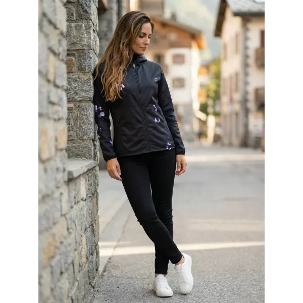  Női prémium softshell kabát ALTISPORT VOJ/ALW077JACK01 FEKETE/LILA 
