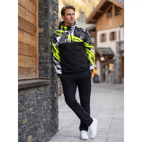  Férfi prémium softshell kabát ALTISPORT VOJ/ALM039JACK01 FEKETE ÉS SÁRGA 