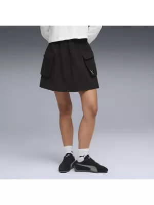 Női szoknya PUMA WARDROBE ESS WV CARGO SKIRT 634584_01 PUMA FEKETE