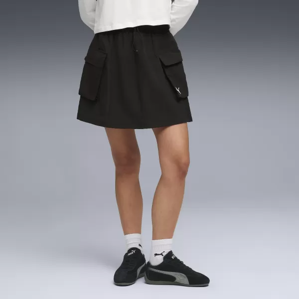  Női szoknya PUMA WARDROBE ESS WV CARGO SKIRT 634584_01 PUMA FEKETE 