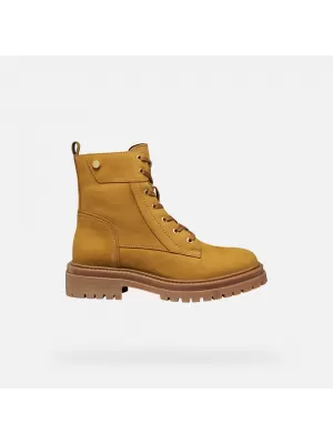 Női bokacsizma GEOX IRIDEA G009240 BOROSTYÁN