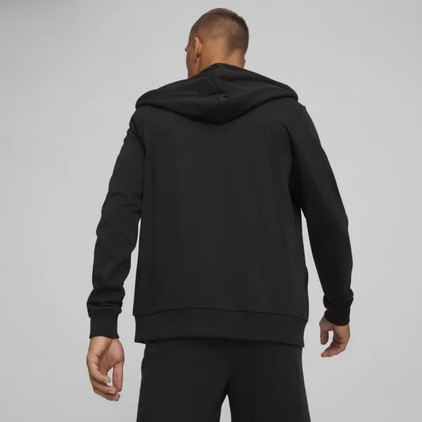  Férfi pulóver PUMA TEAMGOAL CASUALS HOODED JACK 658595_03 PUMA FEKETE/PUMA FEHÉR 