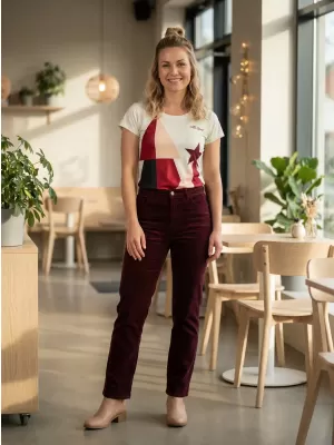 Női prémium karácsonyi póló ALTISPORT VOJ/ALWVN11TR06 TEJSZÍNES