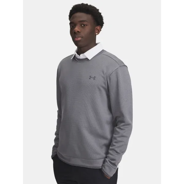  Férfi pulóver UNDER ARMOUR UA M SWEATER FLEECE CREW 6003723-025 SZÜRKE 