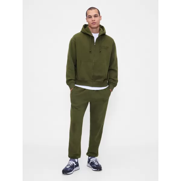  Férfi pulóver GAP LOGO PULLOVER HOODIE 822076-03 KATONAI KABÁT ZÖLD 