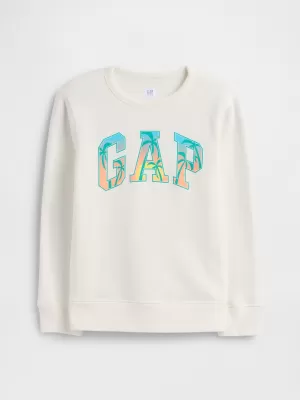 Gyermek pulóver GAP LOGO SWEATSHIRT 770622-03 ÚJ TÖRTFEHÉR
