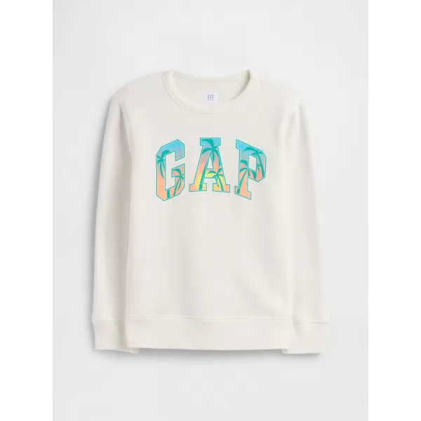  Gyermek pulóver GAP LOGO SWEATSHIRT 770622-03 ÚJ TÖRTFEHÉR 