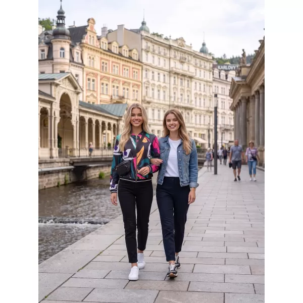  Női kabát ALTISPORT HADARIT FEKETE MINTÁS 