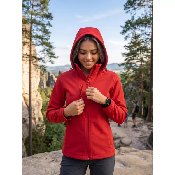  Női softshell kabát ALTISPORT NoPrint NP/ALW945 PIROS 