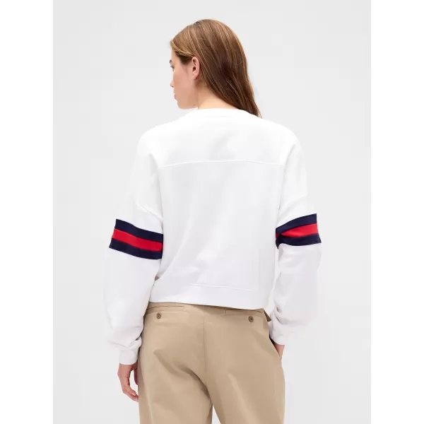  Női pulóver GAP LOGO SWEATSHIRT 799272-04 ÚJ TÖRTFEHÉR 