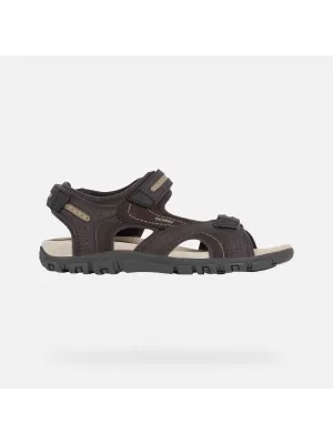 Férfi szandál GEOX UOMO SANDAL STRADA G003039 SÖTÉTBARNA