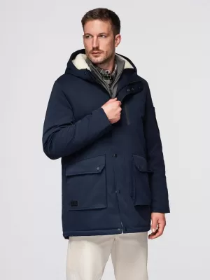 Férfi kabát OMBRE OM-JAPJ-0316 SÖTÉTKÉK