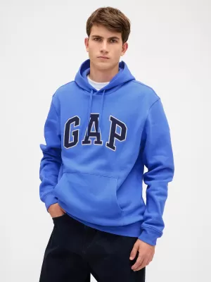 Férfi pulóver GAP LOGO HOODIE PULLOVER 674148-22 SZÉP KÉK