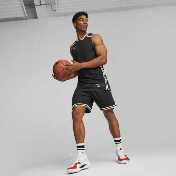  Férfi funkcionális póló PUMA HOOPS TEAM GAME JERSEY 676628-01 PUMA FEKETE 