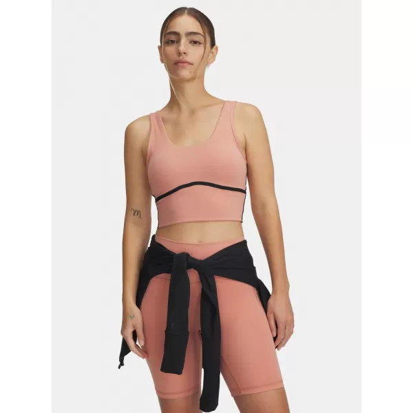  Női felső UNDER ARMOUR MERIDIAN PIPED CROP TANK 6003529-696 RÓZSASZÍN 