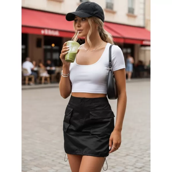  Női szoknya DSTREET CY0437 FEKETE 