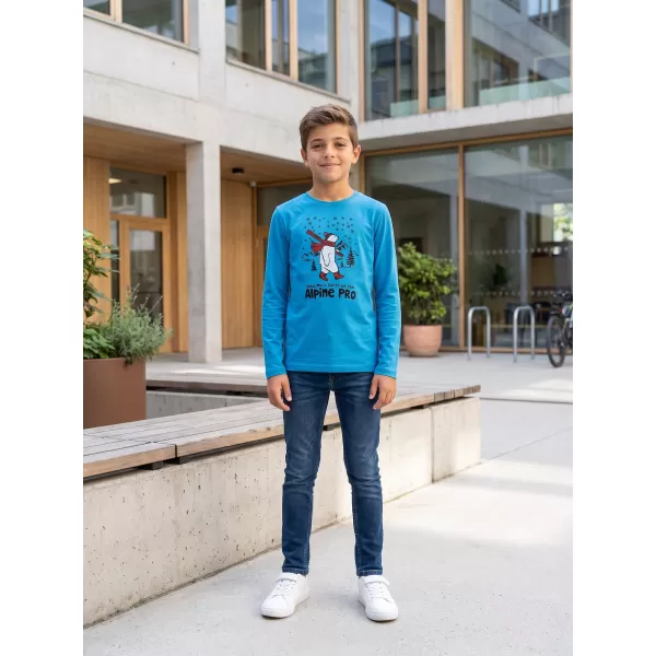  Gyermek póló ALPINE PRO ECCO 2 NEON ATOMKÉK PA VÁLTOZAT 