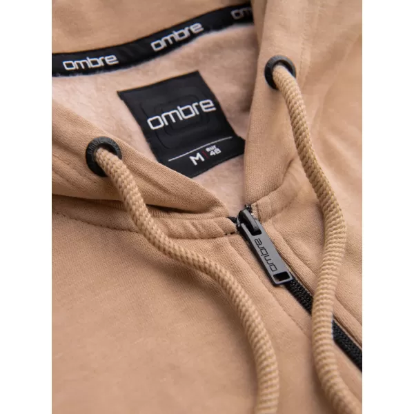  Férfi pulóver OMBRE OM-SSZP-0256 HOMOK 
