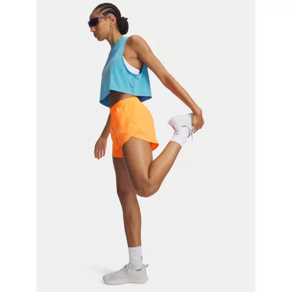  Női rövidnadrág UNDER ARMOUR FLY BY 3 SHORTS 1382438-824 NARANCS 