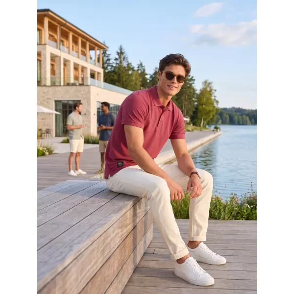  Férfi póló gallérral ALTISPORT NP/ALMST90601 BURGUNDIA 