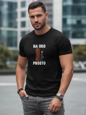 Férfi póló DSTREET NX0107R-BK FEKETE