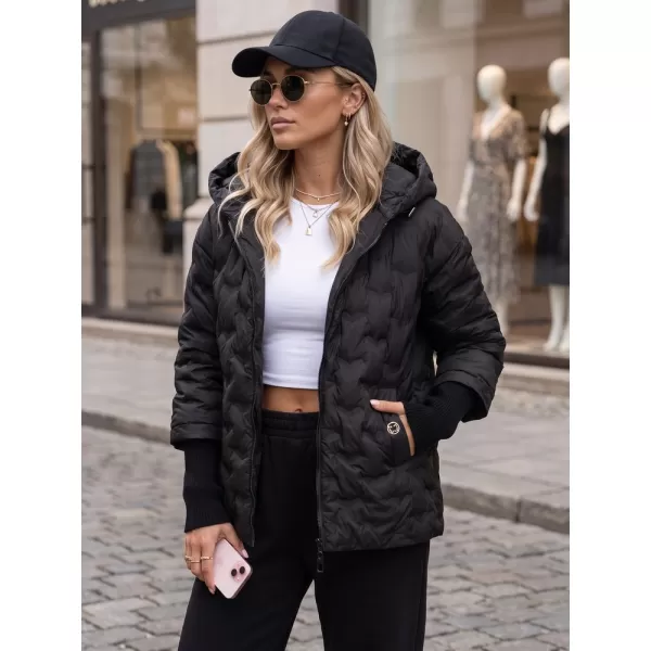  Női kabát DSTREET TY5871 FEKETE 