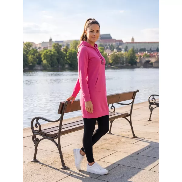  Hosszabbított női pulóver ALTISPORT ALW091419 BÍBORVÖRÖS 