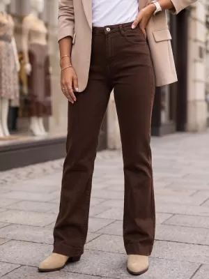 Női nadrág DSTREET UY3106 BARNA