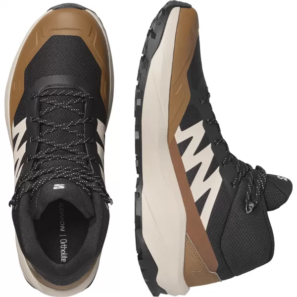  Férfi cipők SALOMON OUTSCAPE MID GTX L45410800 FEKETE/ESŐS NAP/PRÉRIFARKASBARNA 