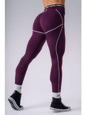 Női leggings NEBBIA OLYMPIA HIGH-WAIST 935 BORDÓ